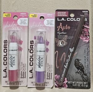 NWT LA COLORS EYELINER/SHADOW STICKS BUNDLE OF 3!